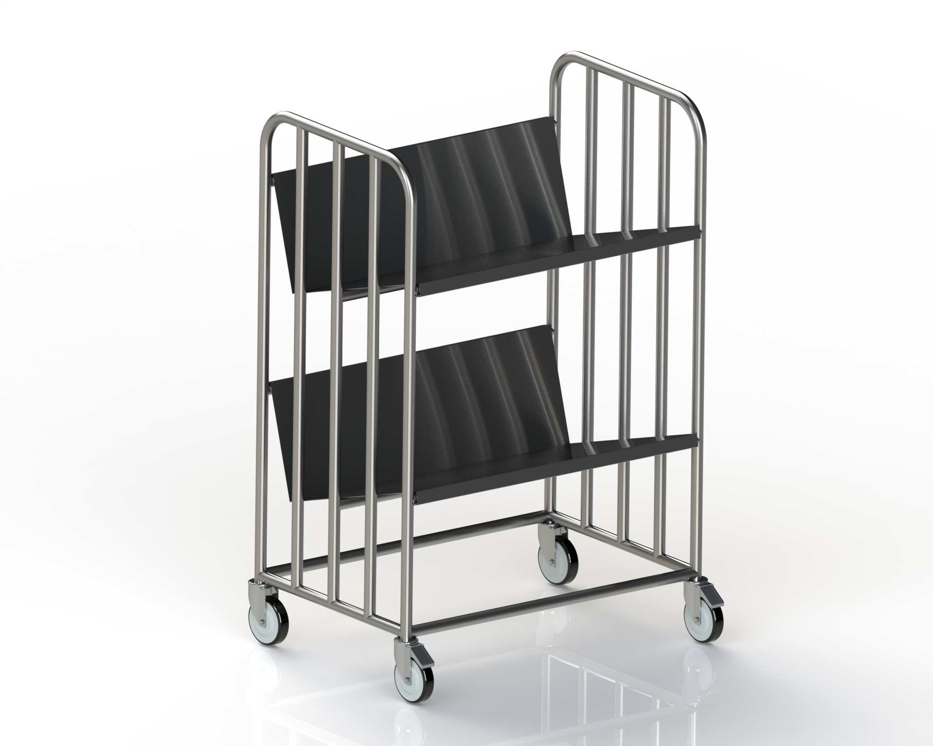 Chariot de transport à assiettes réhaussé