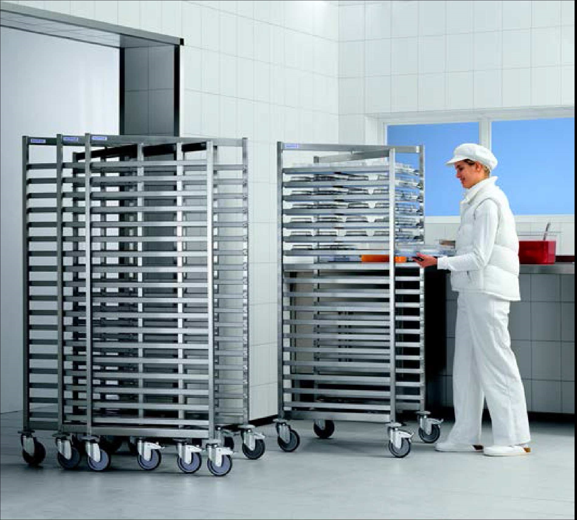 Chariot à glissières encastrable