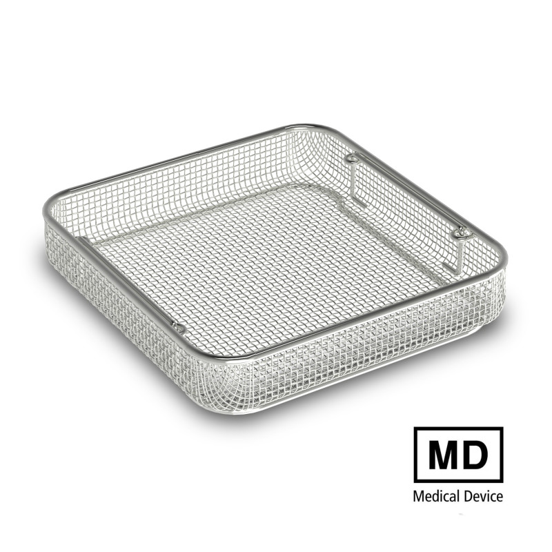 Panier à instruments avec poignées rétractables