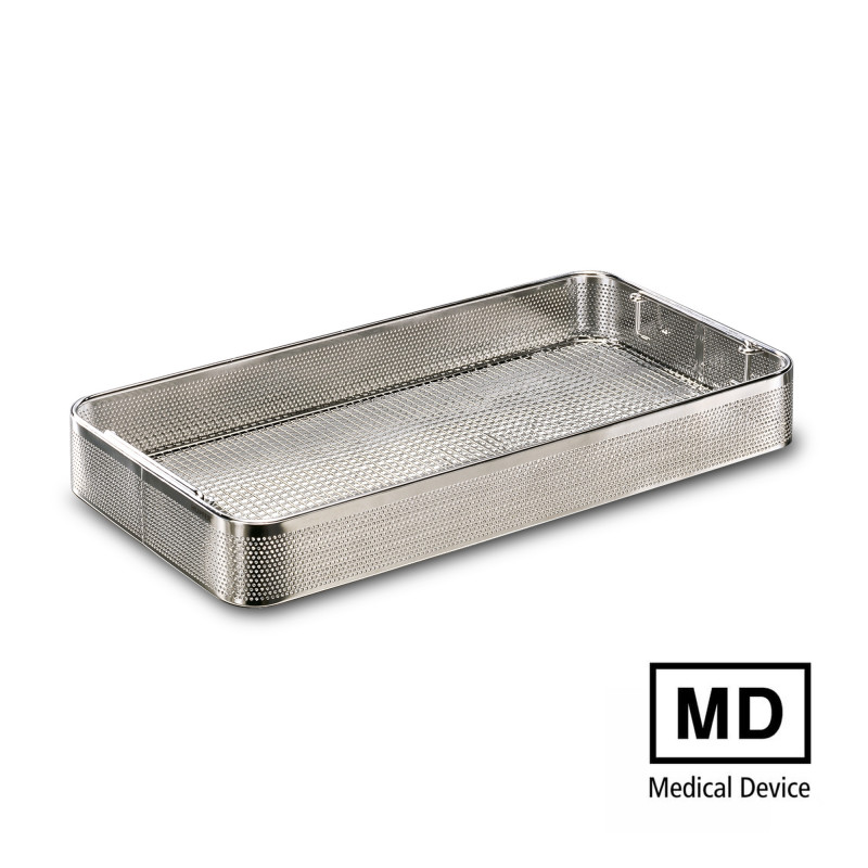 Panier en tôle perforée à fond plat