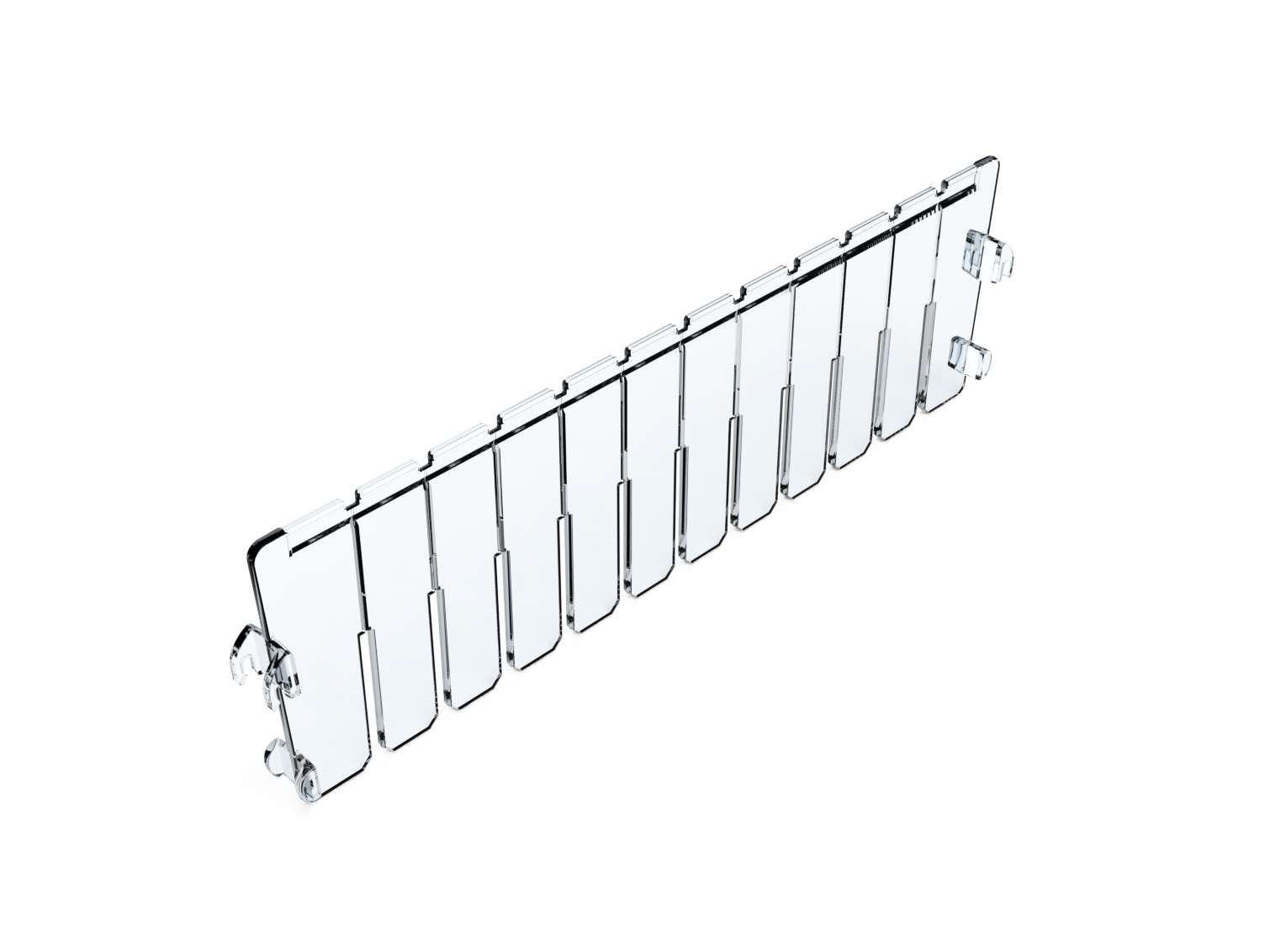 Séparateur pour bacs ABS ajouré transparent