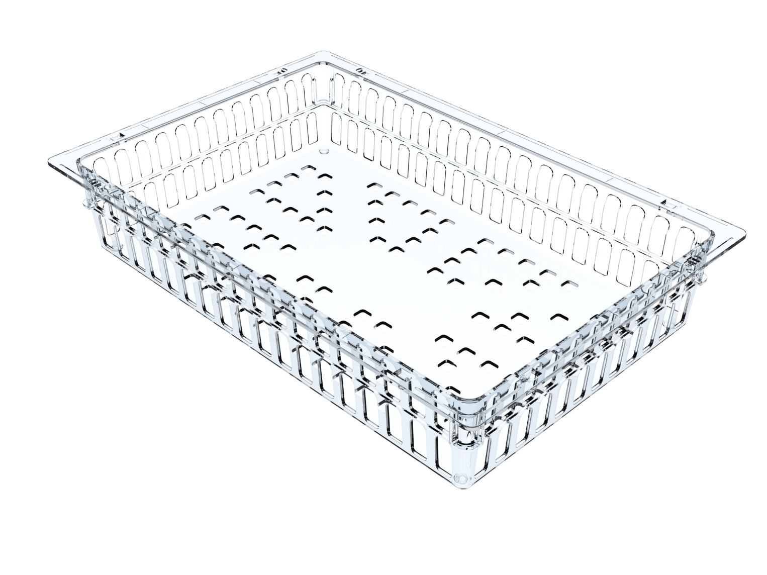 Bac ABS ajouré transparent