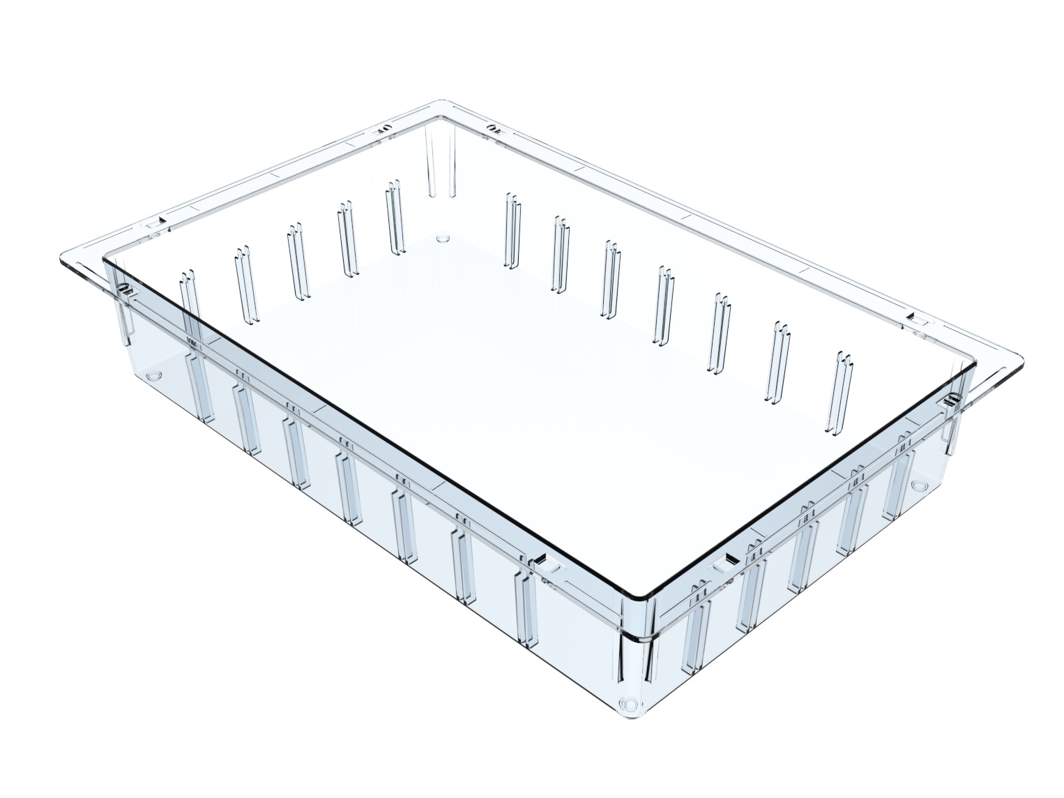 Bac ABS plein transparent