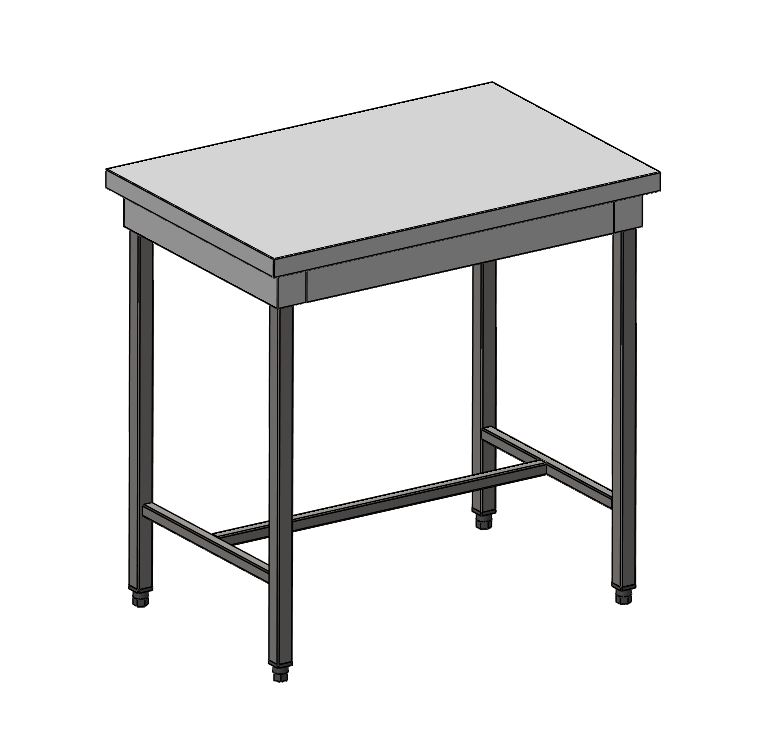 Table centrale en inox