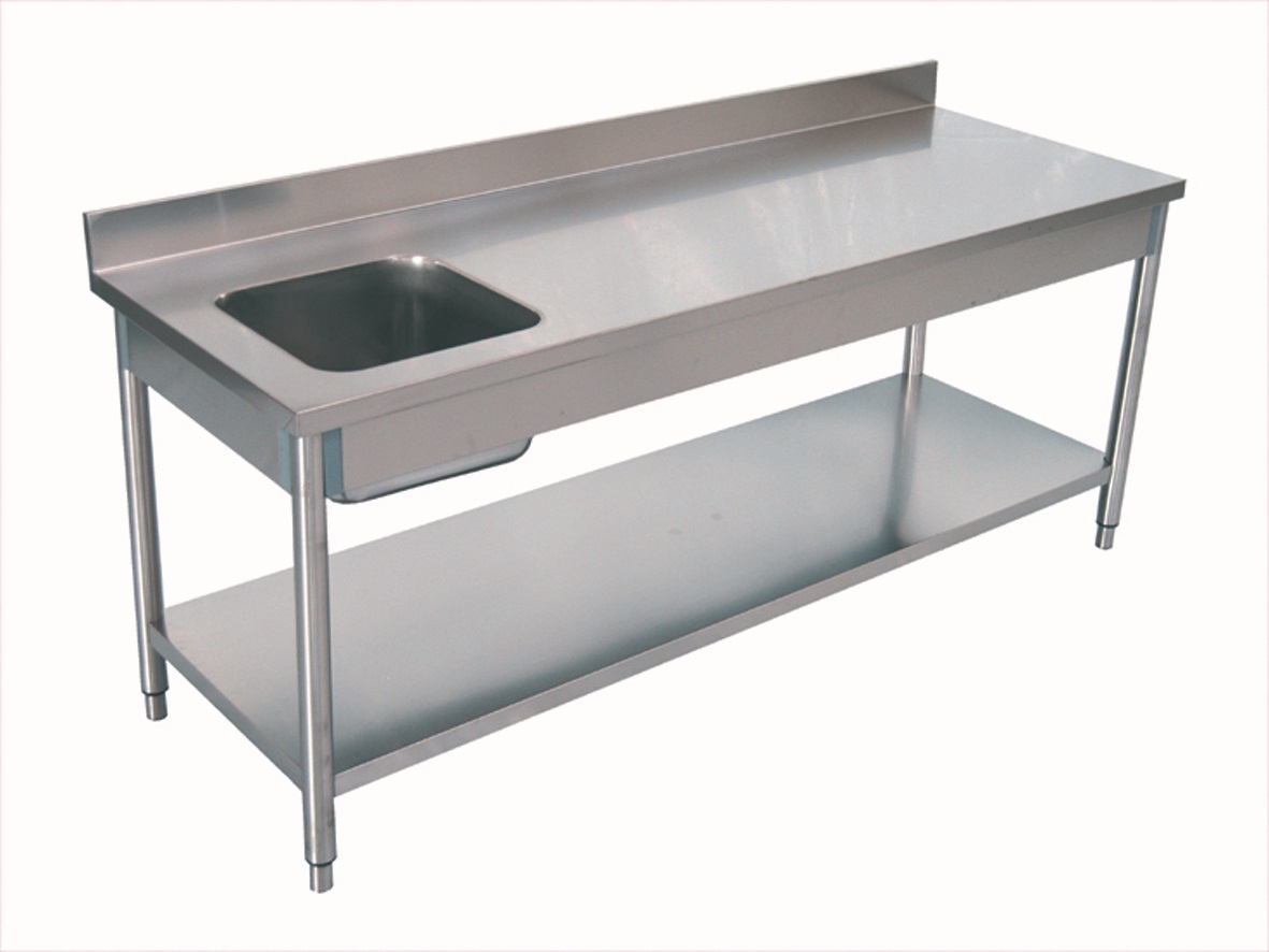 Table du chef adossée avec étagère basse